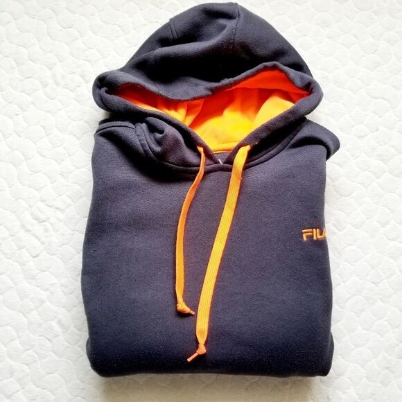 Fila mens hoodie grey neon large - Picture 1 of 7